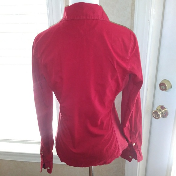 Converse Long Sleeve Red Shirt, Small - Picture 4 of 8